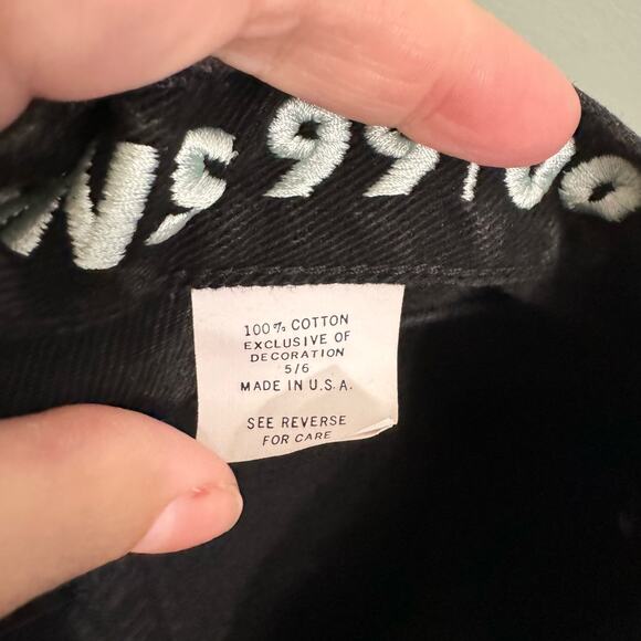 EXPRESS Vintage Jeans Womens 5/6 Y2K Floral Embroidered Mid Rise Flare Black USA - Picture 8 of 8